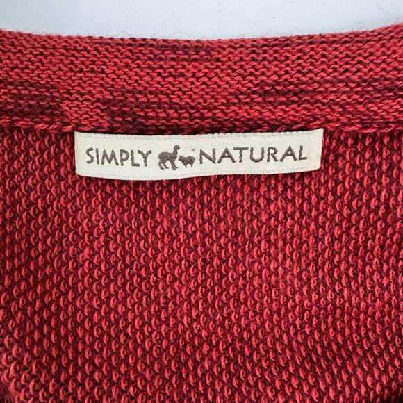 Simply Natural Baby Alpaca Knit Poncho Sweater Vest Burnt Red OS - Picture 11 of 12